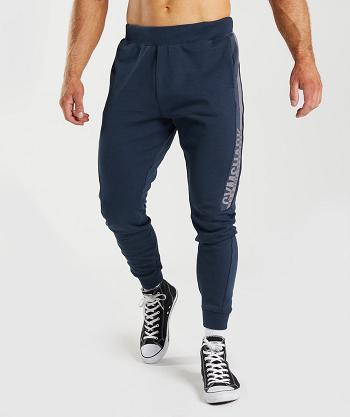 Spodnie Do Biegania Męskie Gymshark Bold React Granatowe | PL 3369EBC